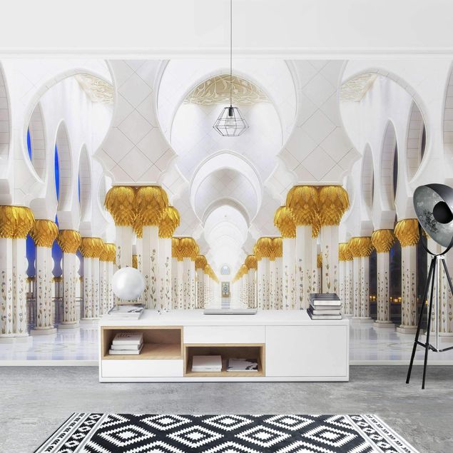 3D Tapeten Moschee in Gold
