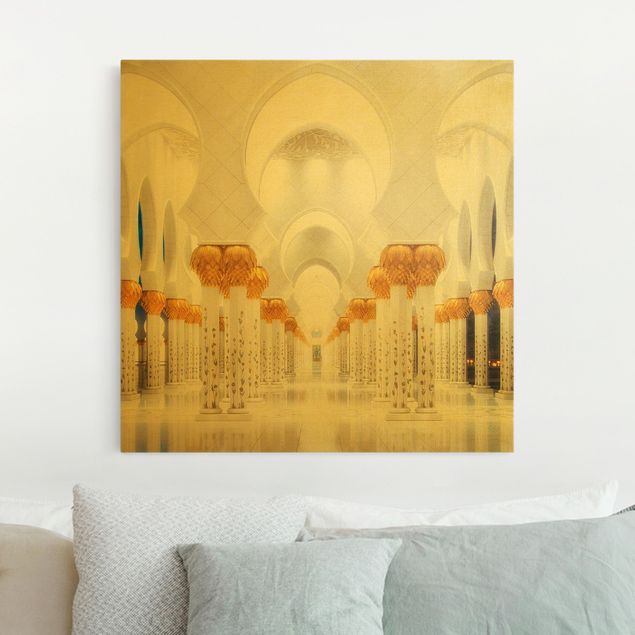 Leinwand Bilder XXL Moschee in Gold