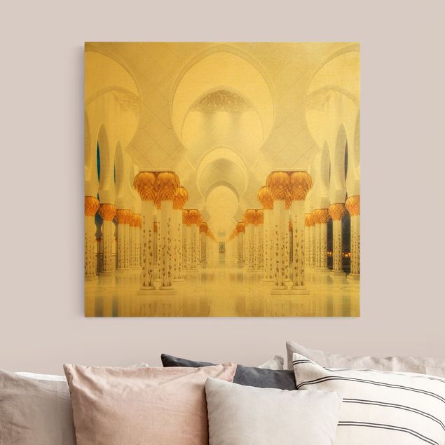 Wandbilder Städte Moschee in Gold