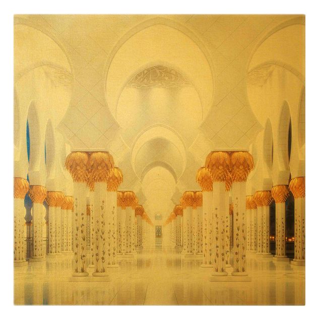 Schöne Leinwandbilder Moschee in Gold
