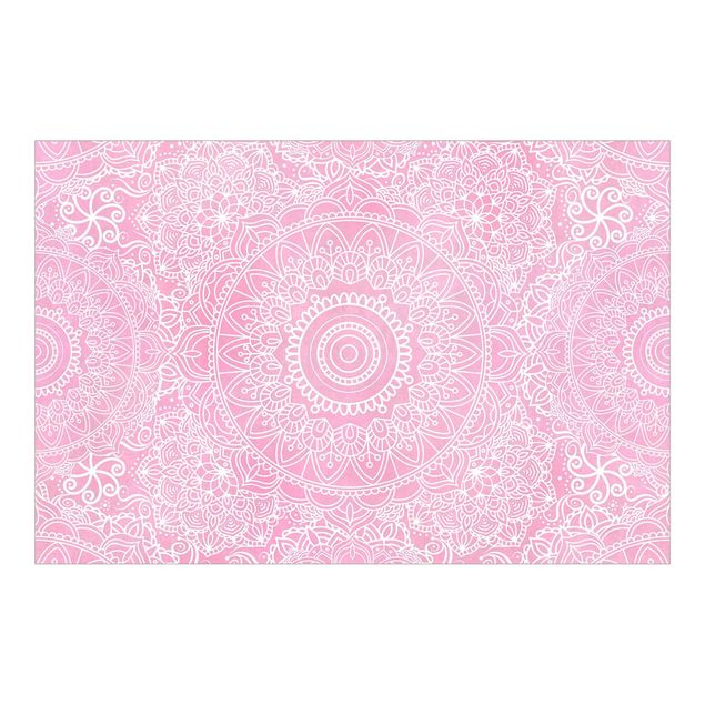 Fototapete modern Muster Mandala Rosa