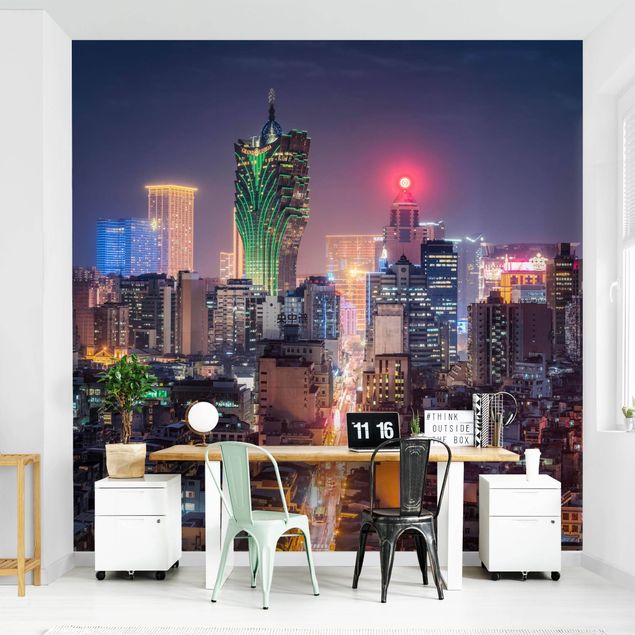 Fototapete Design Nachtlichter von Macau