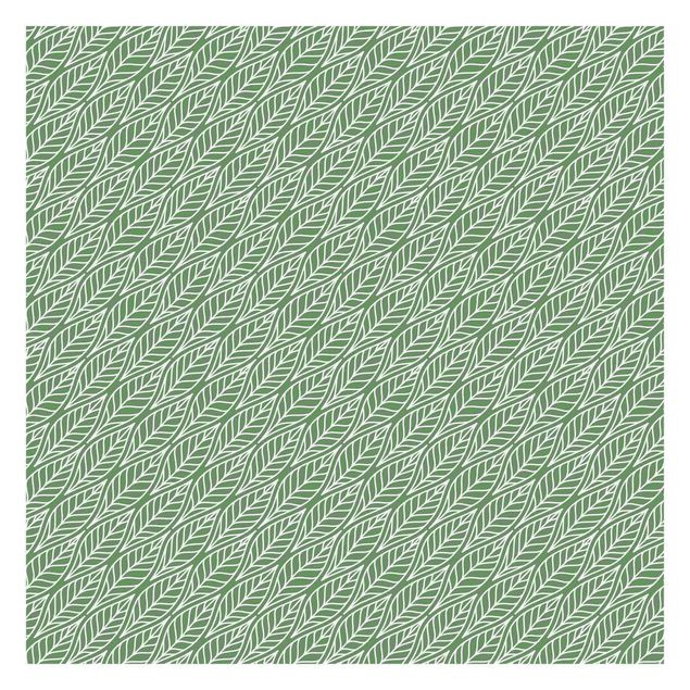 Design Tapete Natürliches Muster Blätter auf Grün