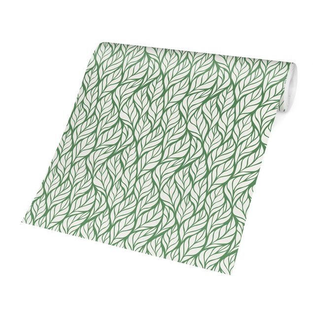 Fototapete grün Natürliches Muster große Blätter auf Grün