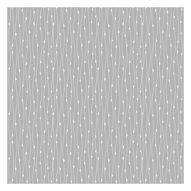 Tapete grau Natürliches Muster mit Halbkreisen vor Grau