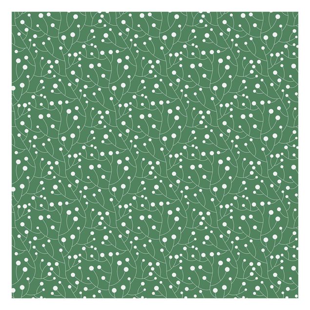 Fototapete Design Natürliches Muster Wachstum mit Punkten auf Grün