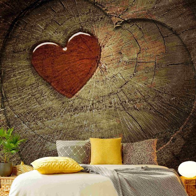 Holz Tapete Natural Love