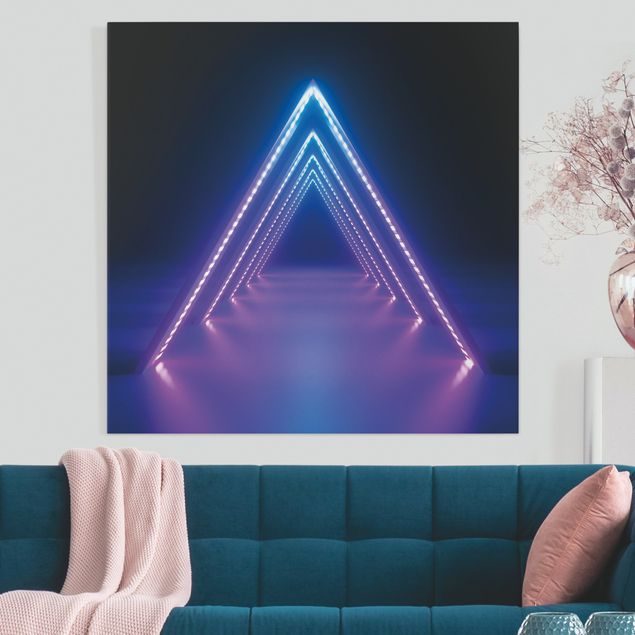 Wandbilder XXL Neon Dreieck