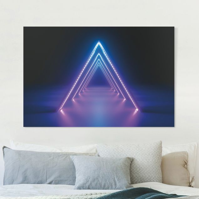 Leinwandbilder XXL Neon Dreieck