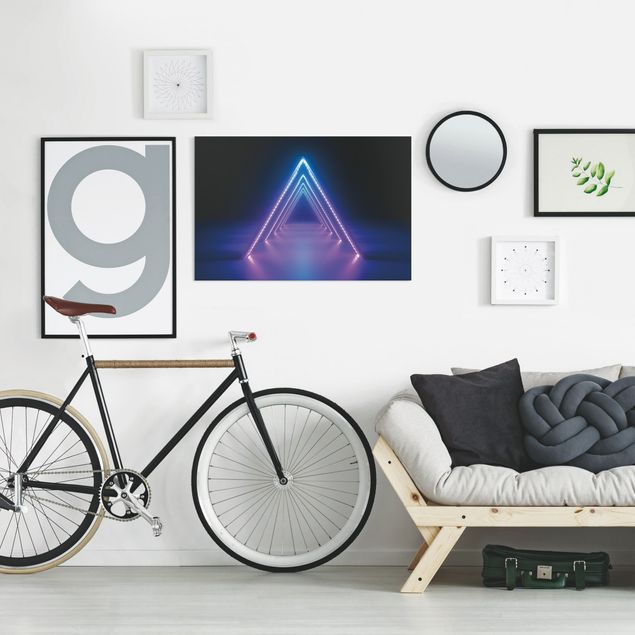 Leinwandbilder Wohnzimmer modern Neon Dreieck