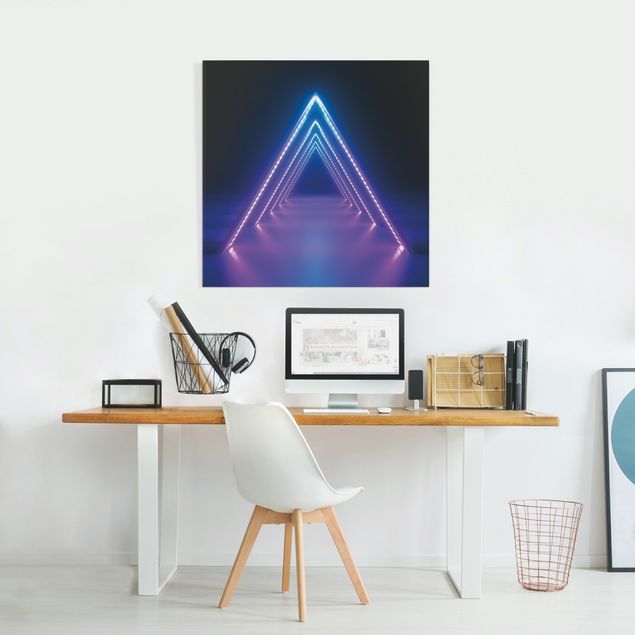 Wandbilder Neon Dreieck