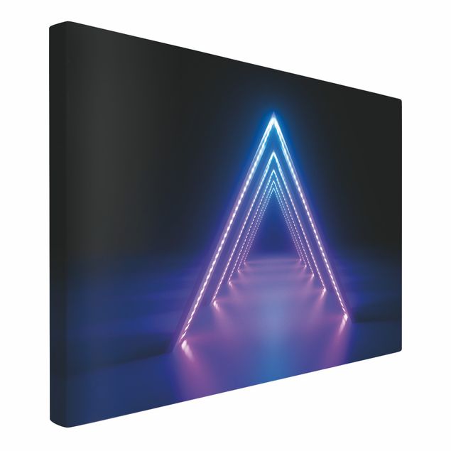 Bilder auf Leinwand Neon Dreieck