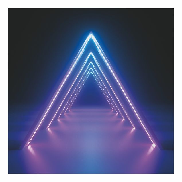 Leinwandbild - Neon Dreieck - Quadrat - 1:1