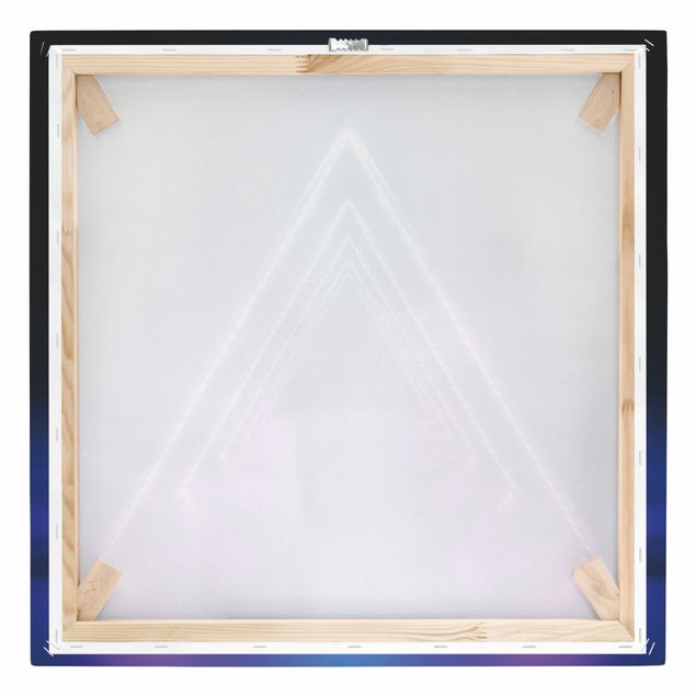Leinwandbild - Neon Dreieck - Quadrat - 1:1