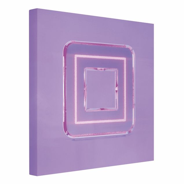 Leinwandbilder Neon Gamer Symbol Square