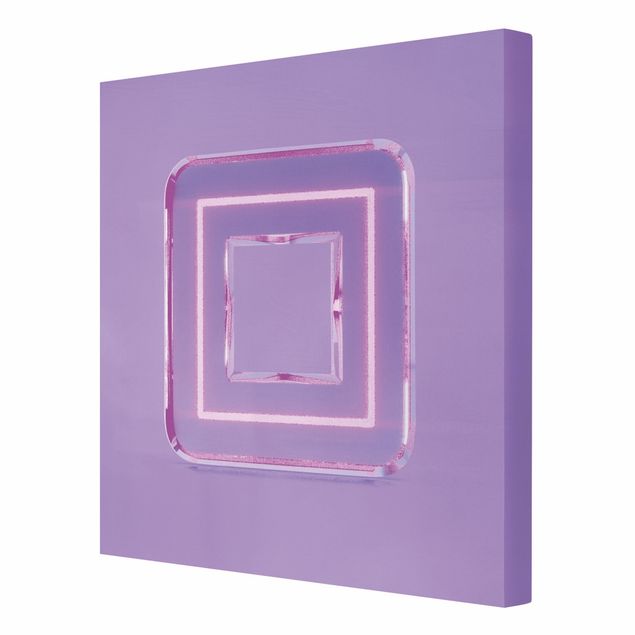 Leinwandbild - Neon Gamer Symbol Square - Quadrat - 1:1