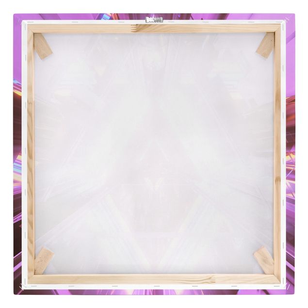 Leinwandbild - Neonlichter im Dreieck - Quadrat - 1:1