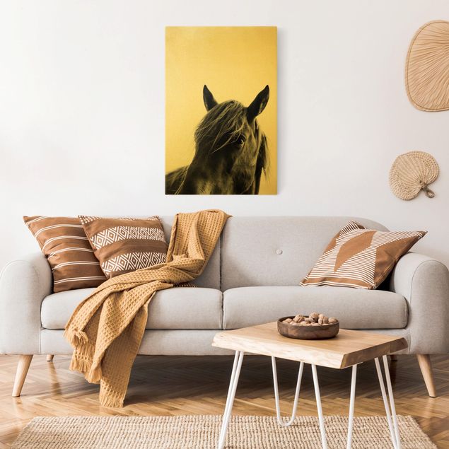 Wandbilder Tiere Neugieriges Pferd