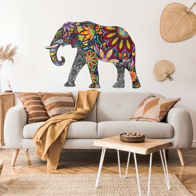 Afrika Wandtattoo No.651 Elefantenmuster
