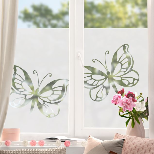Fensterbilder Frühling No.SF869 Schmetterlingsduo II