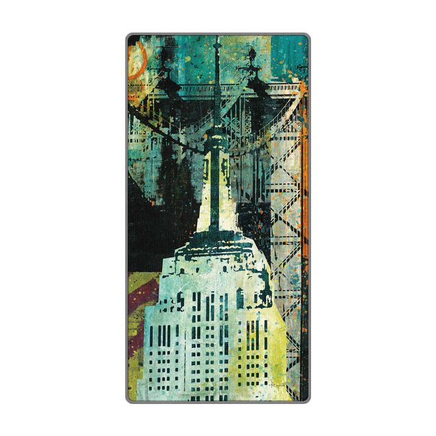 Waschbare Teppiche NY Graffiti Empire State Building