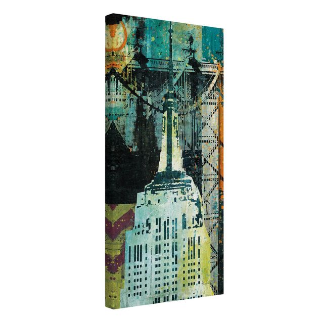 Wandbilder abstrakt NY Graffiti Empire State Building