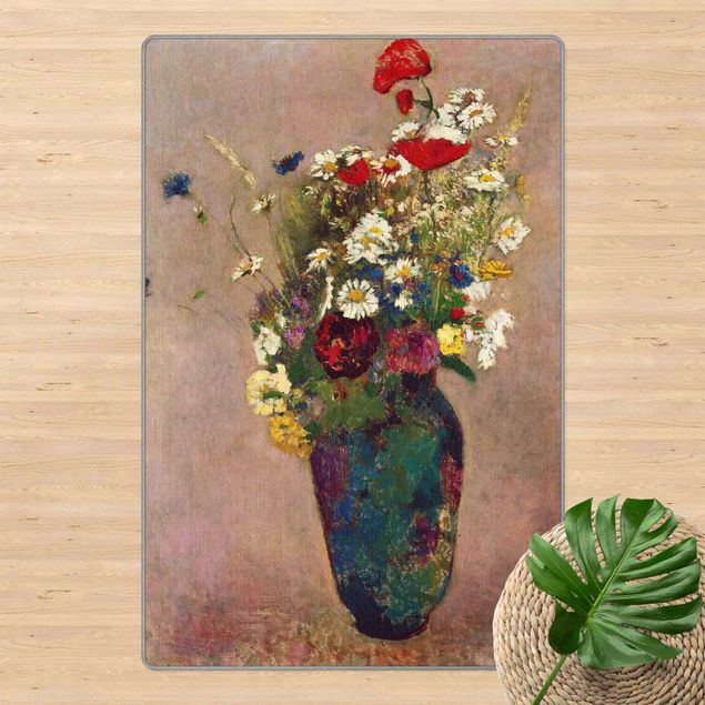Moderne Teppiche Odilon Redon - Blumenvase mit Mohn