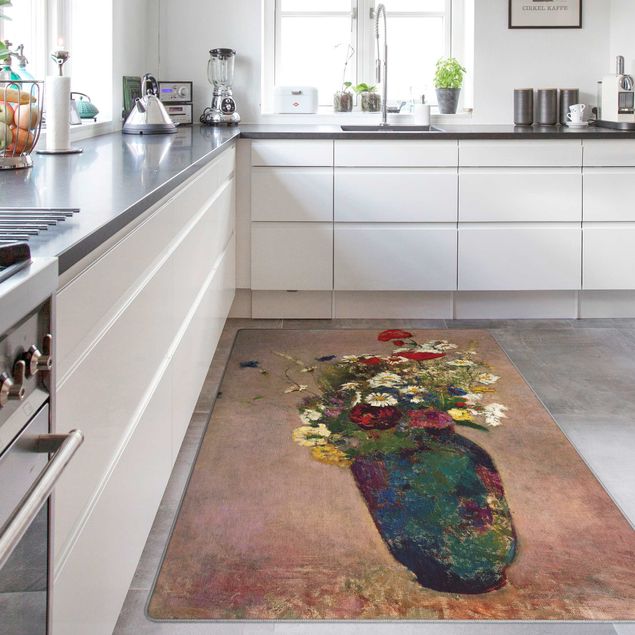 Teppich creme Odilon Redon - Blumenvase mit Mohn