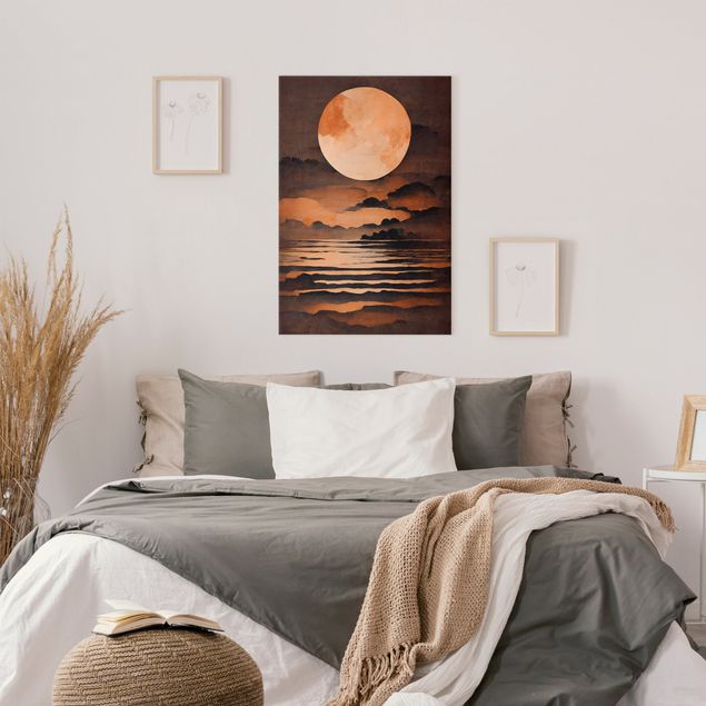 Schöne Wandbilder Oranger Mond