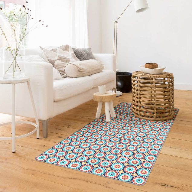 Teppiche Orientalisches Muster mit bunten Blüten