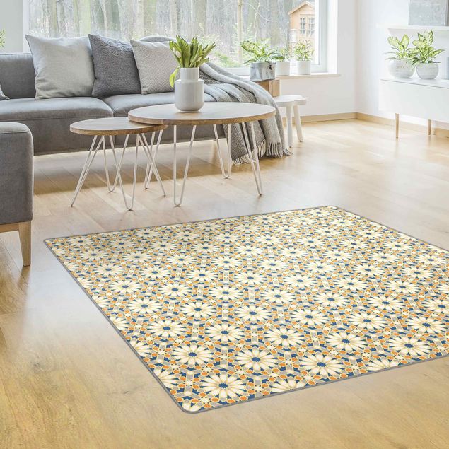 Teppiche Orientalisches Muster mit gelben Sternen