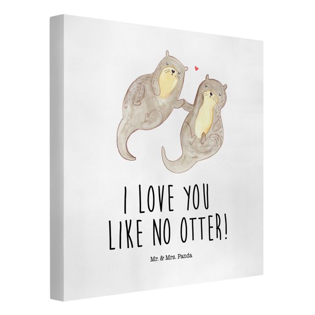 Wandbilder abstrakt Mr. & Mrs. Panda - Otter - I Love You