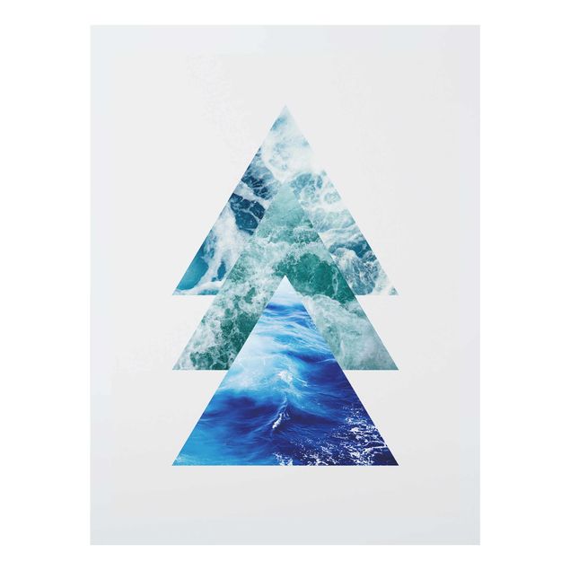 Glasbilder Ozean Dreiecke