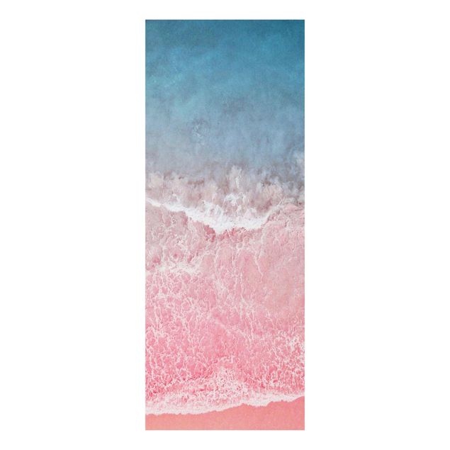 Glas Wandbilder Ozean in Pink