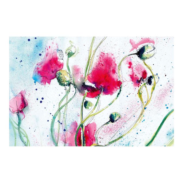 Tapete Wellness Painted Poppies