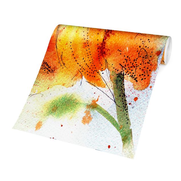 Moderne Tapeten Painted Sunflower