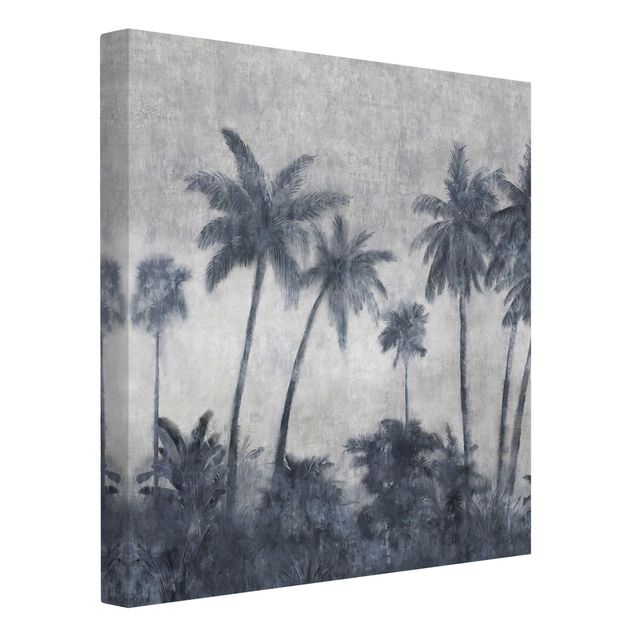 Leinwandbilder Natur Palmenkette in blau