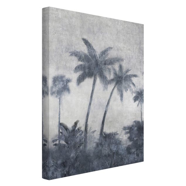 Leinwandbilder Natur Palmenkette in blau