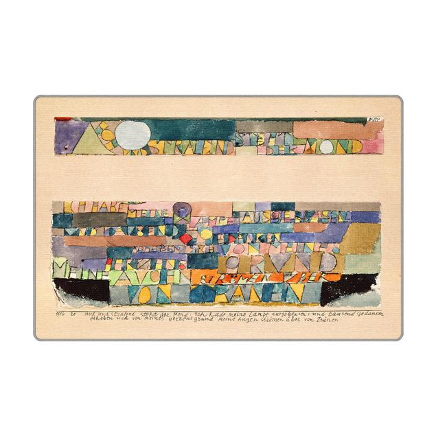 bunter Teppich Paul Klee - Der Mond