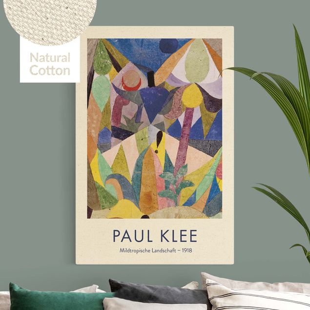 Leinwand Bilder XXL Paul Klee - Mildtropische Landschaft - Museumsedition