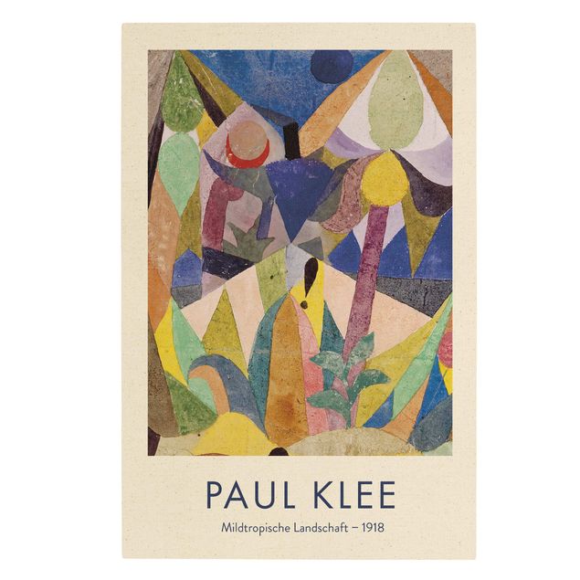 Moderne Leinwandbilder Wohnzimmer Paul Klee - Mildtropische Landschaft - Museumsedition