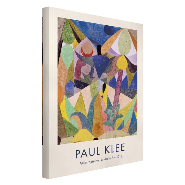 Leinwand Kunstdruck Paul Klee - Mildtropische Landschaft - Museumsedition