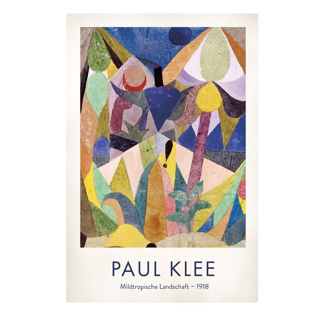 Leinwandbilder Wohnzimmer modern Paul Klee - Mildtropische Landschaft - Museumsedition