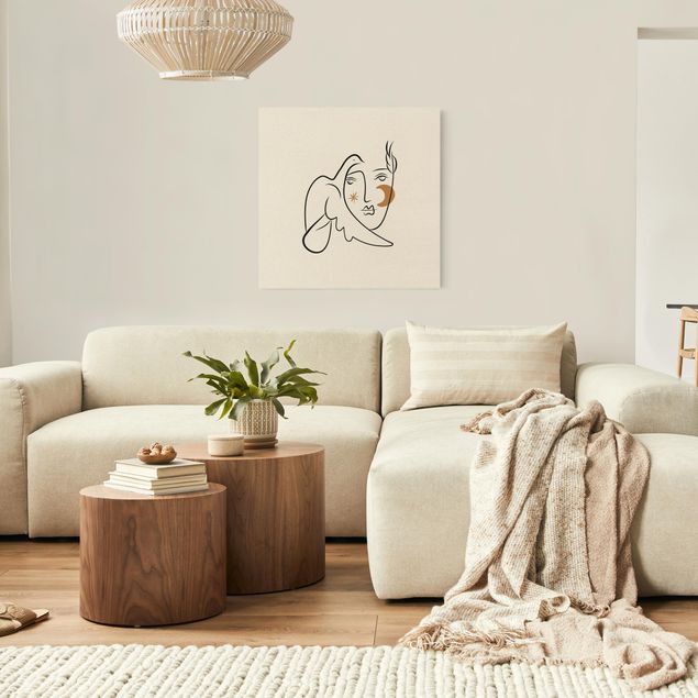 Leinwandbilder Wohnzimmer modern Picasso Interpretation - Dame mit Taube II
