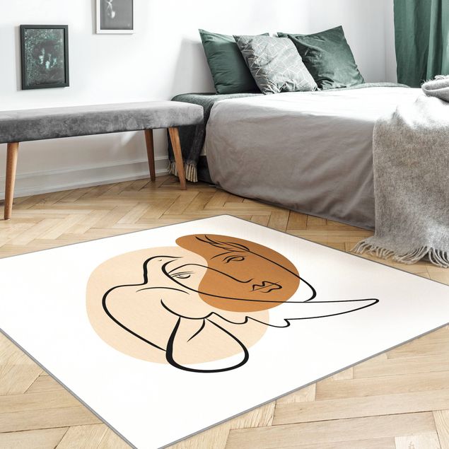 Große Teppiche Picasso Interpretation - Dame mit Taube