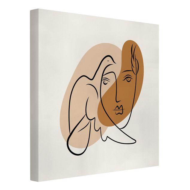 Schöne Wandbilder Picasso Interpretation - Dame mit Taube