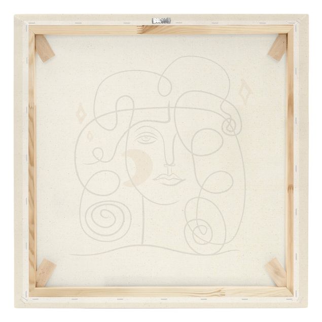 Leinwandbild Natur - Picasso Interpretation - Die Muse II - Quadrat 1:1