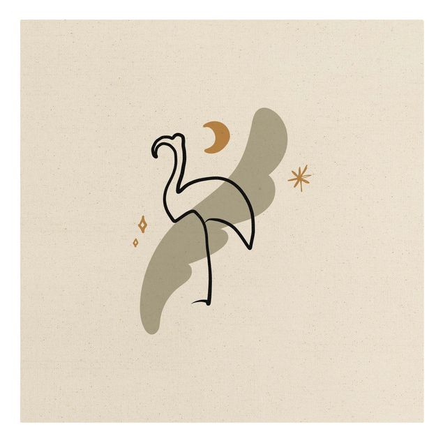 Leinwandbilder Tier Picasso Interpretation - Flamingo