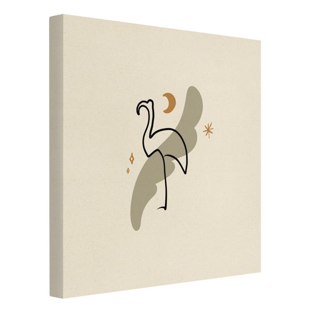 Leinwandbilder Wohnzimmer modern Picasso Interpretation - Flamingo