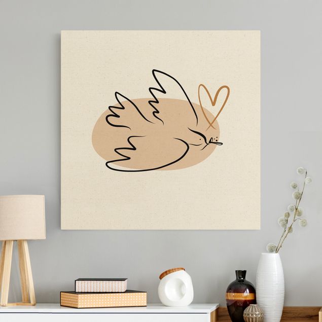 Leinwandbilder Vögel Picasso Interpretation - Friedenstaube